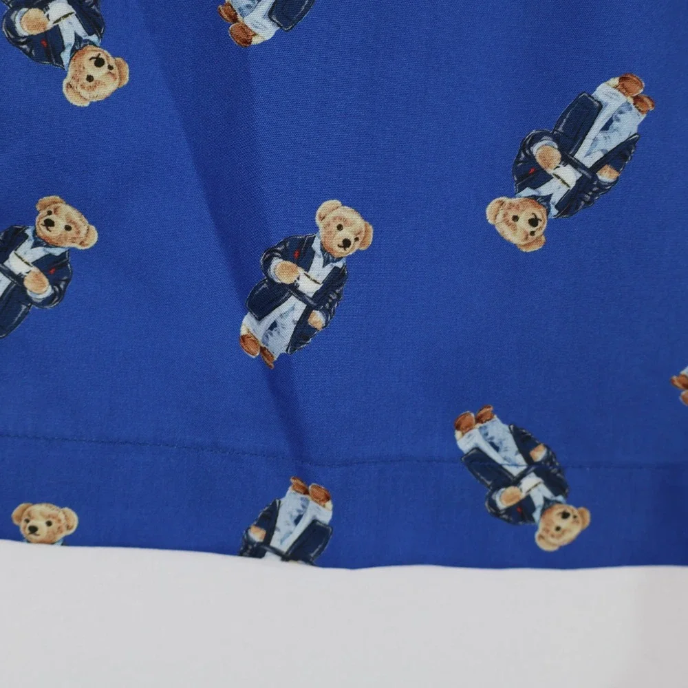 Polo Ralph Lauren Pajama Pants Mens L Blue Polo Bear Tuxedo Preppy $58 NWT